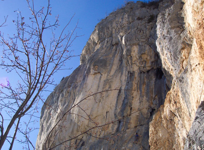 Voies d''escalade de gauche